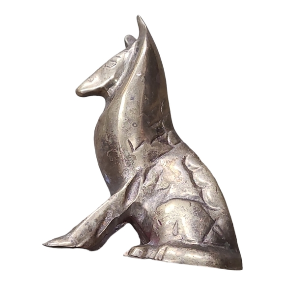 Vintage Solid Brass Collie Dog Figurine - Picture 7 of 12